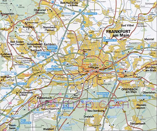frankfurt region map